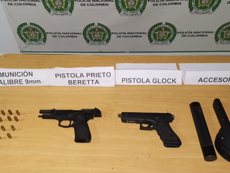En Zona Bananera, en operativo policial cayeron tres hombres y 4 armas de fuego ilegales incautadas