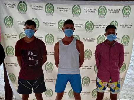 Capturados tres hombres por el hurto de dos reses en zona rural de Chibolo-Magdalena