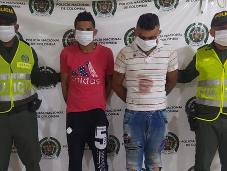 Tras persecución policial, capturados dos hombres por hurto en El Difícil