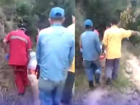 VACA RODÓ POR UNA MONTAÑA Y CAYÓ ENCIMA DE UNA MUJER EMBARAZADA: PERDIÓ EL BEBÉ, BUCARAMANGA.
