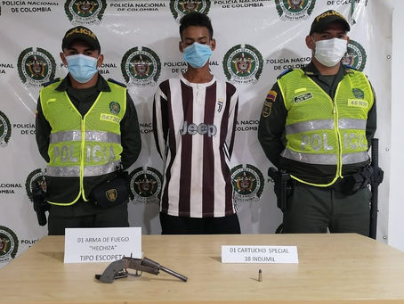 Capturado un hombre portando arma de fuego ilegal en Plato