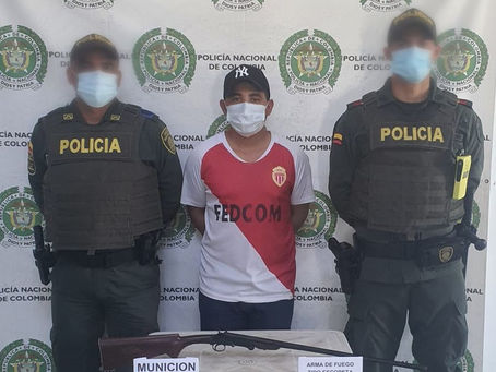 Capturado un hombre por lesiones personales y porte ilegal de armas de fuego en Nueva Granada