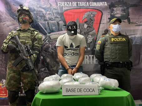 Capturado presunto integrante del GDO - Los Ratones con 14 kilogramos de pasta base de coca