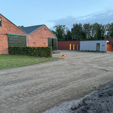 Fundatie voor asfalt in Breskens