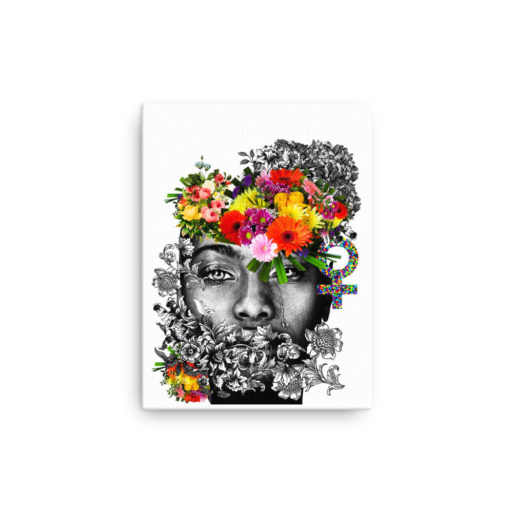 Beautiful Strength Print on Canvas (White)