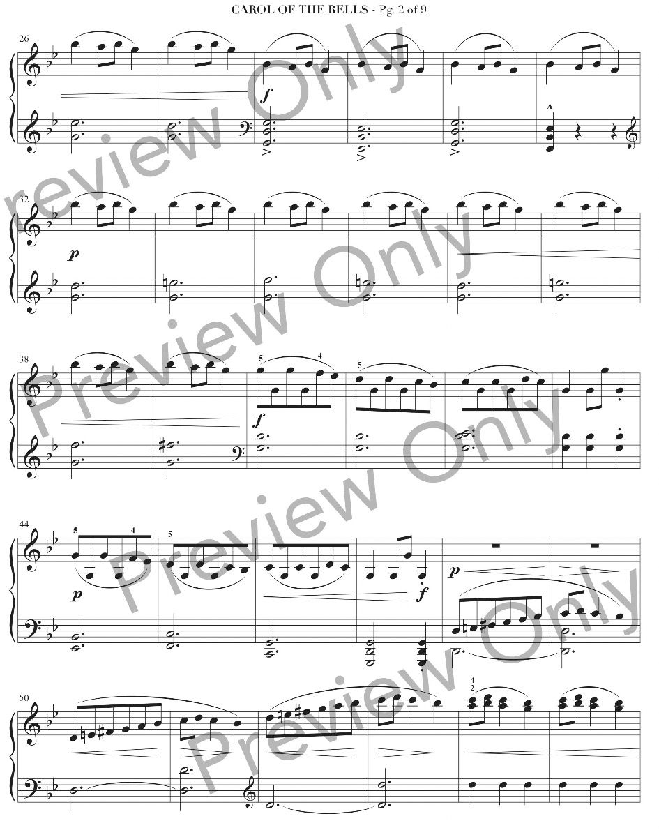 Thumbnail: Carol of the Bells (advanced piano solo)