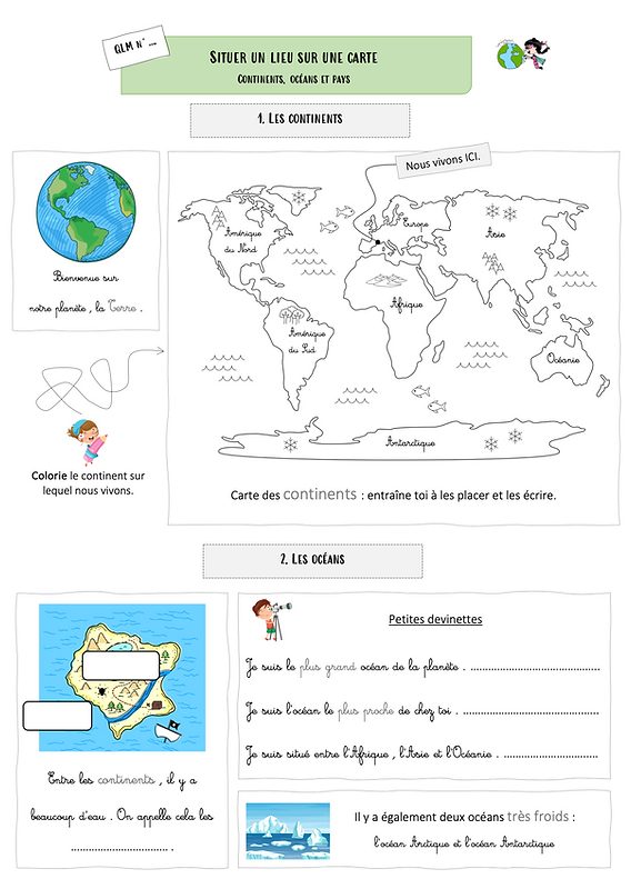 Fiches De Travail Sur La Carte G ographique Du Monde Planisph re A Fiches De Travail Sur La Carte G ographique Du Monde Planisph re A