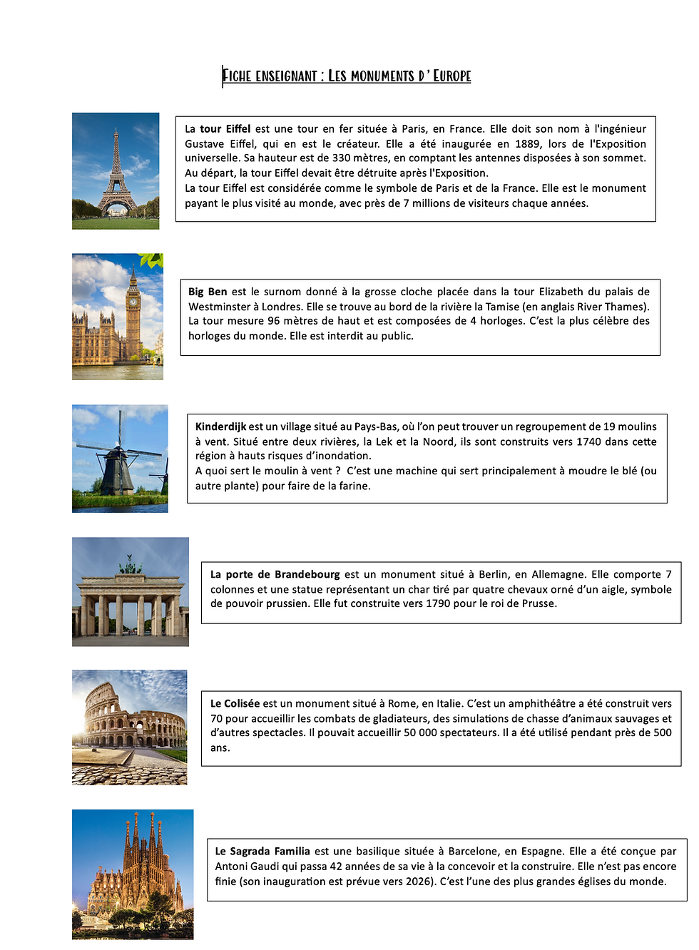 Fiche enseignant