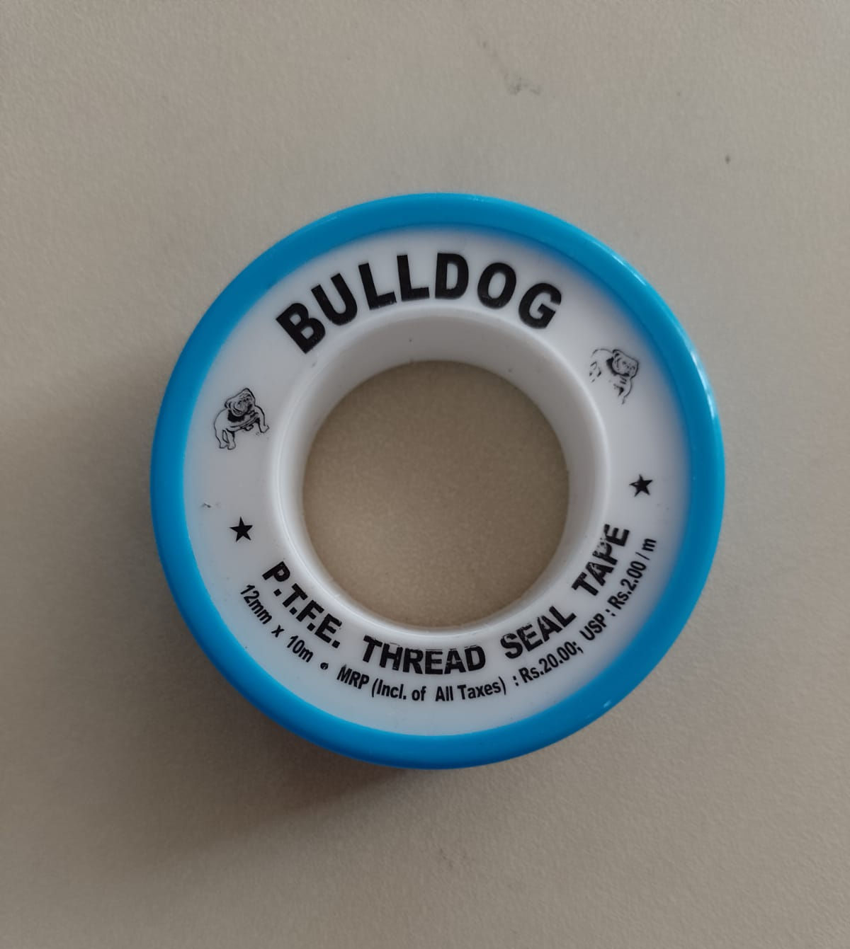 Bulldog Teflon Tape White Thread Seal Tape 12 Mm*10 M*0.075 mm