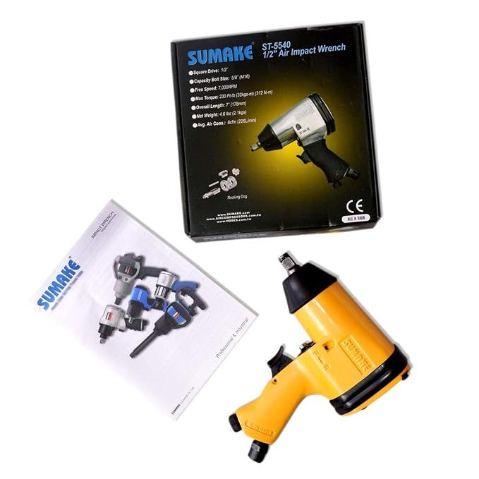 Thumbnail: ST-5540 1/2" 311nm Drive Air Impact Wrench Sumake