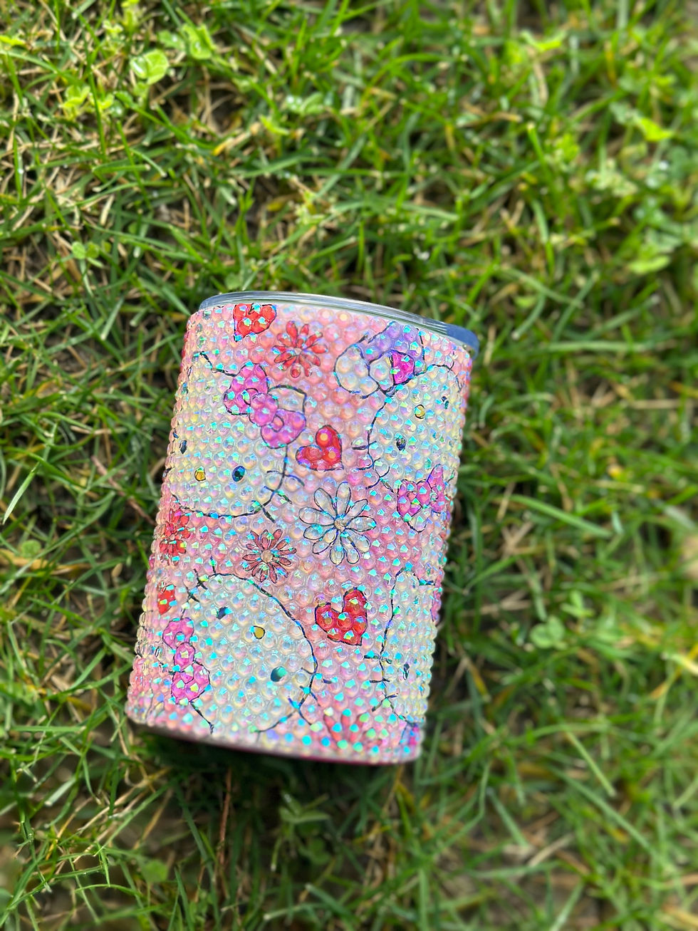 HK Rhinestoned 12oz Tumbler