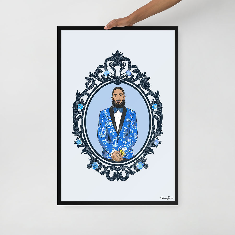 Nipsey Hussle Memorial Framed Print