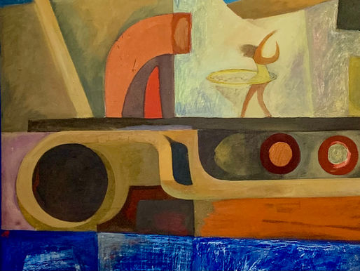 фрагмент роботи "Дівчинка з обручем", 1967. Олександр Дубовик. зараз експонується в межах виставки "Олександр Дубовик. Лабіринти значень" в Українському Домі фото: Соломія Ткачук для [естéт] газети