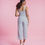 Thumbnail: White Polka Dot Shirred Cropped Leg Jumpsuit