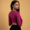 Thumbnail: Magenta Ring Detail Long Sleeve Crop Top