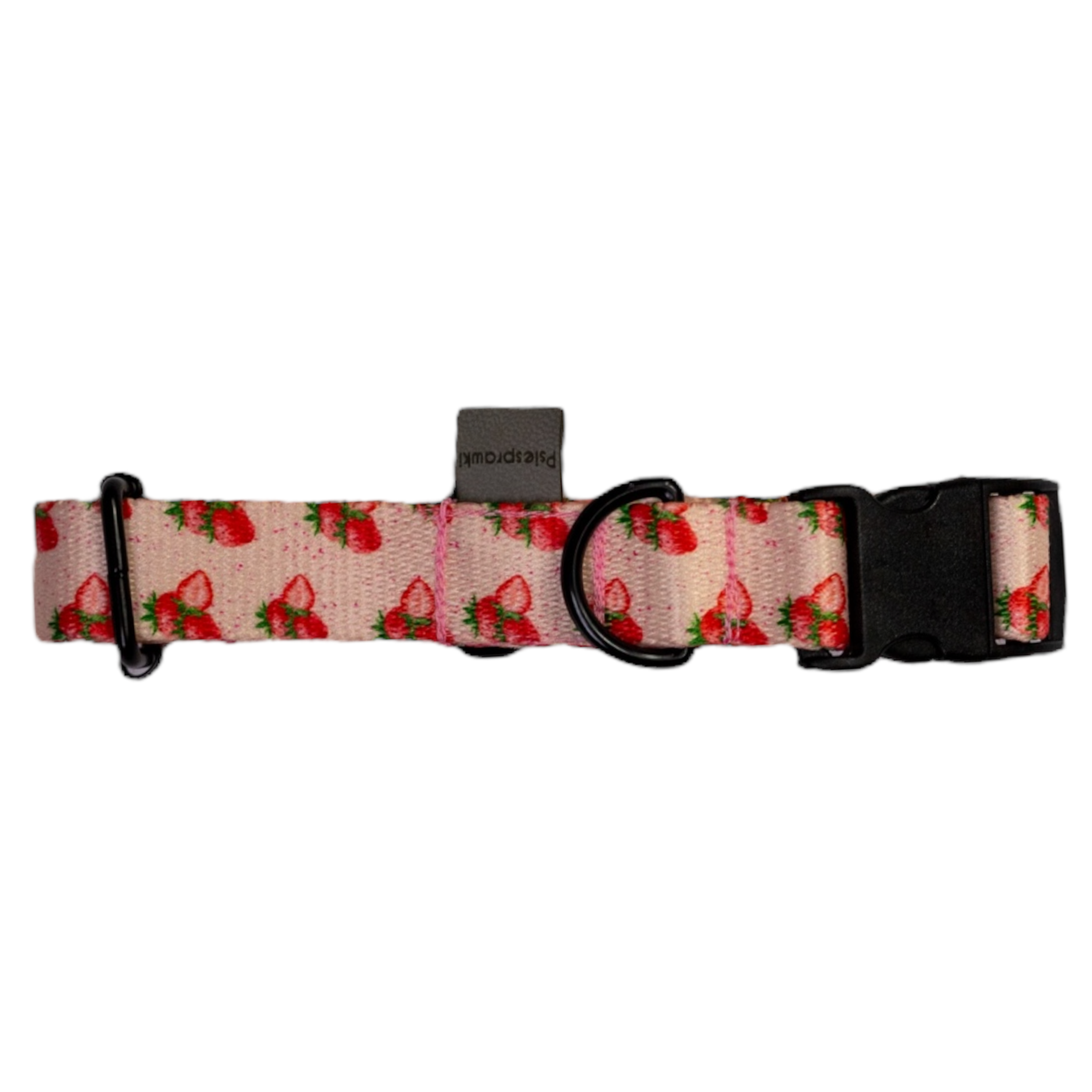 Obroża zatrzaskowa w wzorze raspberry