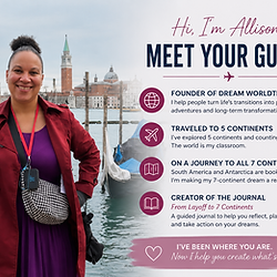 Allison Coleman in Venice, founder of Dream Worldtrotter and creator of the From Layoff Strategy Session.