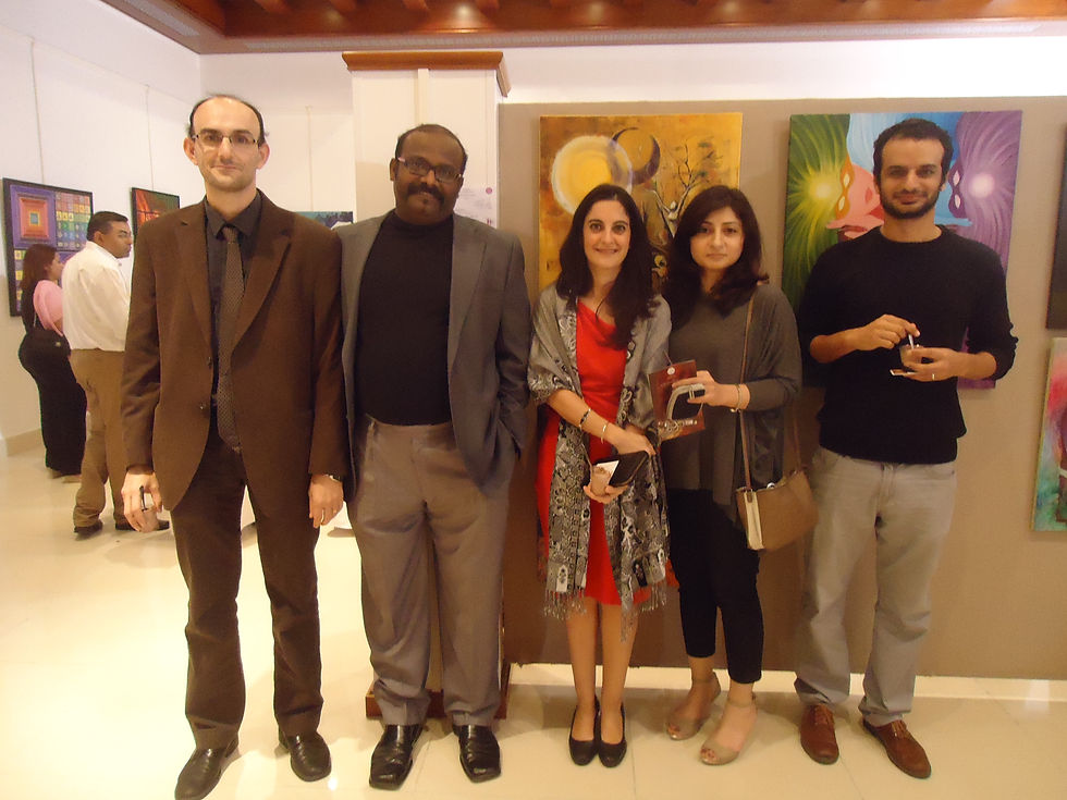 Colleagues infront of my painting