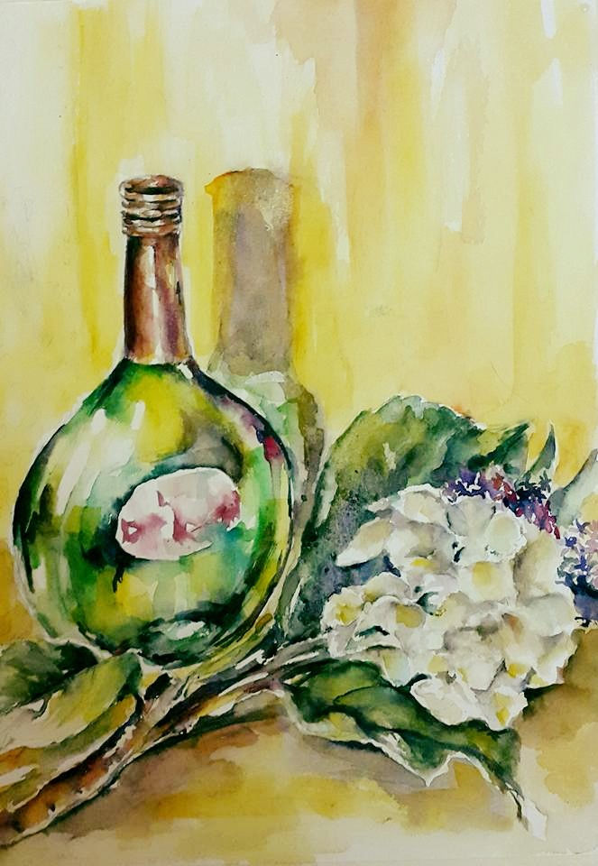 One green bottle