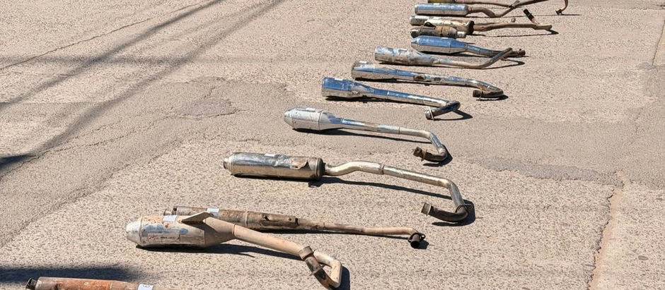 Destruyeron 35 caños de escape adulterados