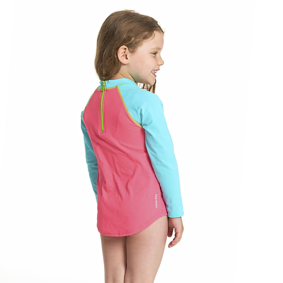 Thumbnail: Sea Unicorn Long Sleeve Zip Sun Top - 7049189