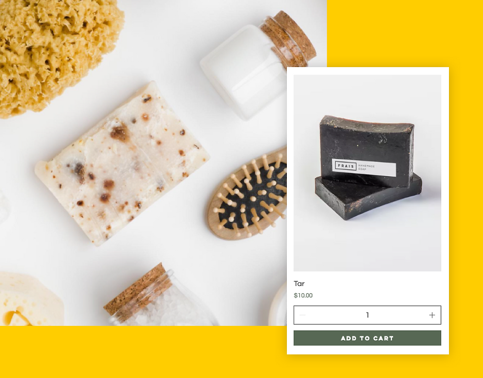 soap products Wix eCommerce store template images