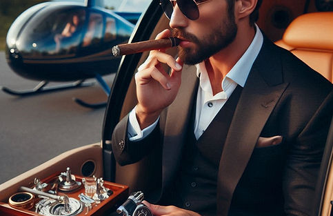 He smokes
