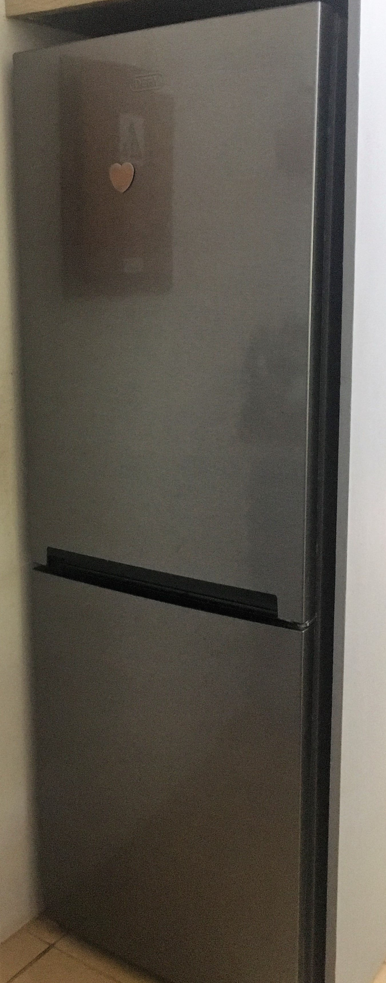 Defy Eco fridge bottom freezer metalic