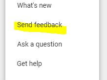 Send Google Feedback