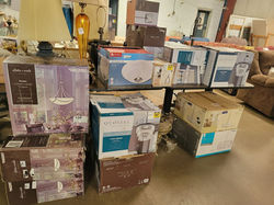 Donated items from lighting to plumbing and more.