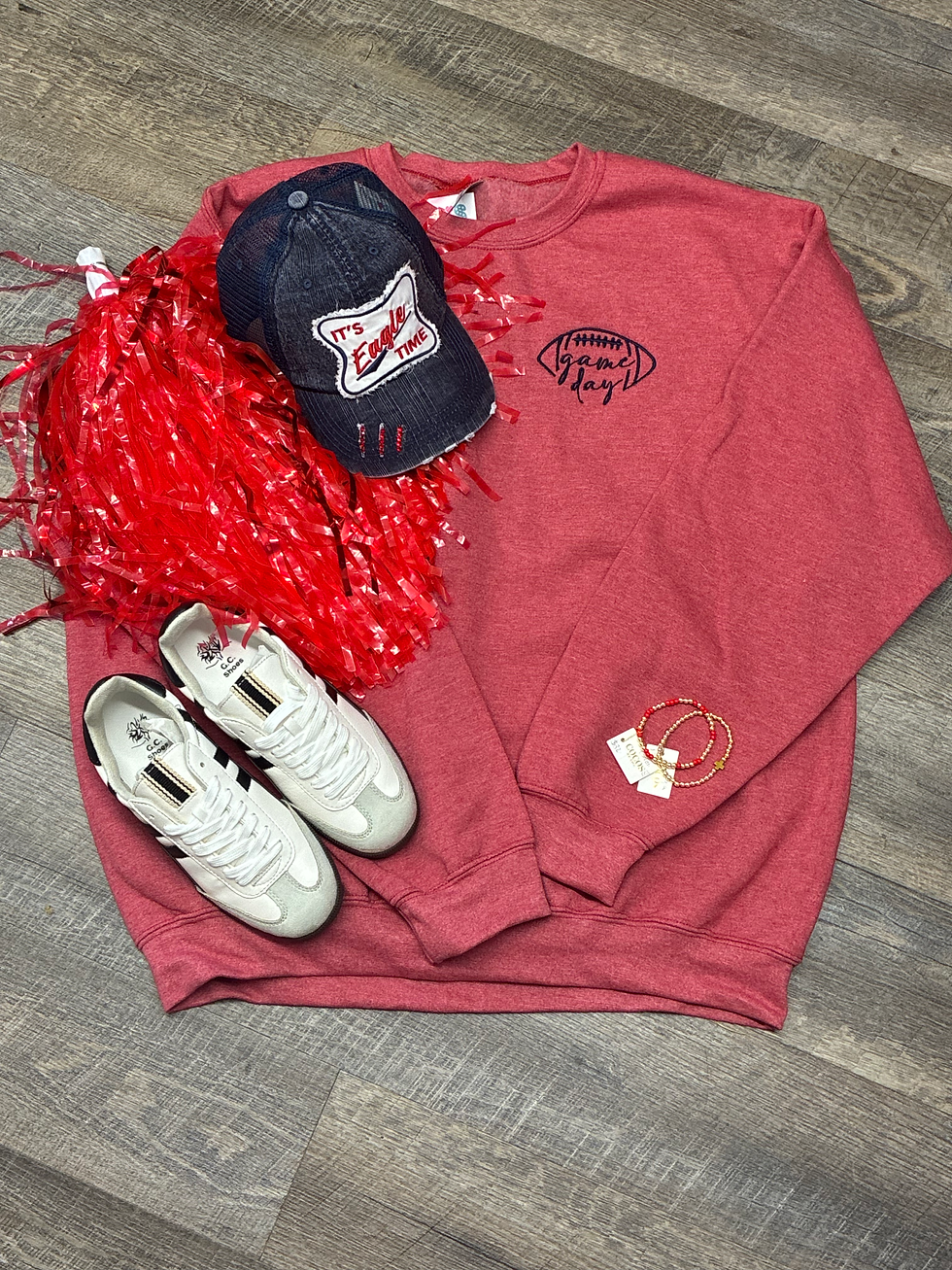 Thumbnail: Football Game Day Embroider sweatshirts 