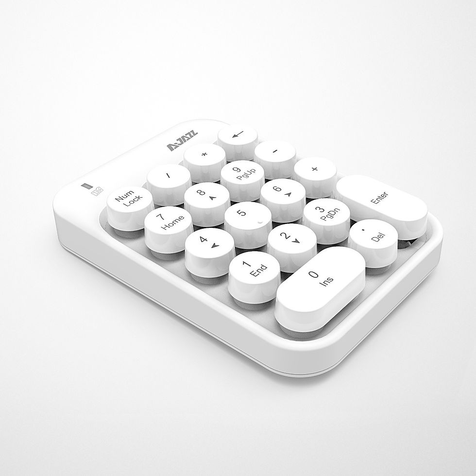Miniatura: Mini Wireless Numeric Keyboard - Chocolate Keycaps