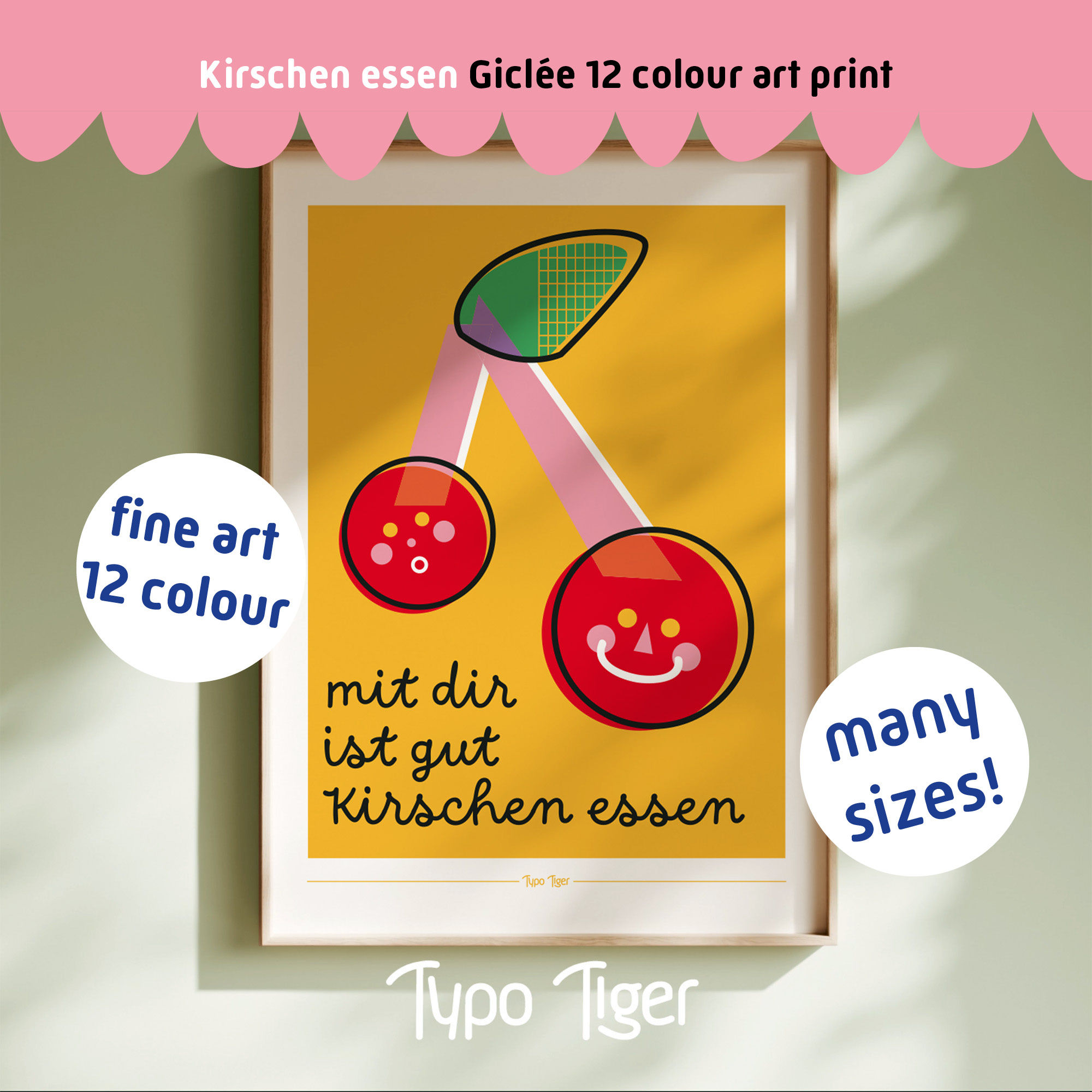 KIRSCHEN ESSEN Kunstdruck Giclée