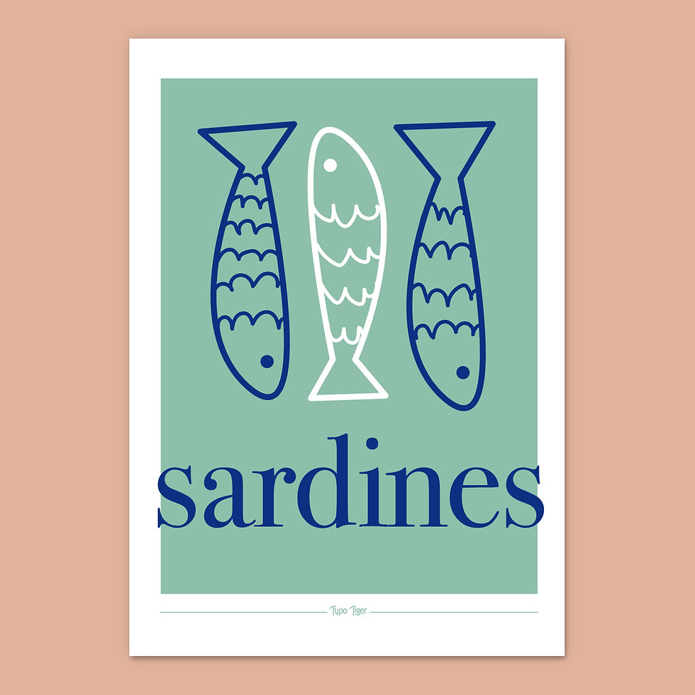 Miniaturbild: SARDINES Kunstdruck Giclée