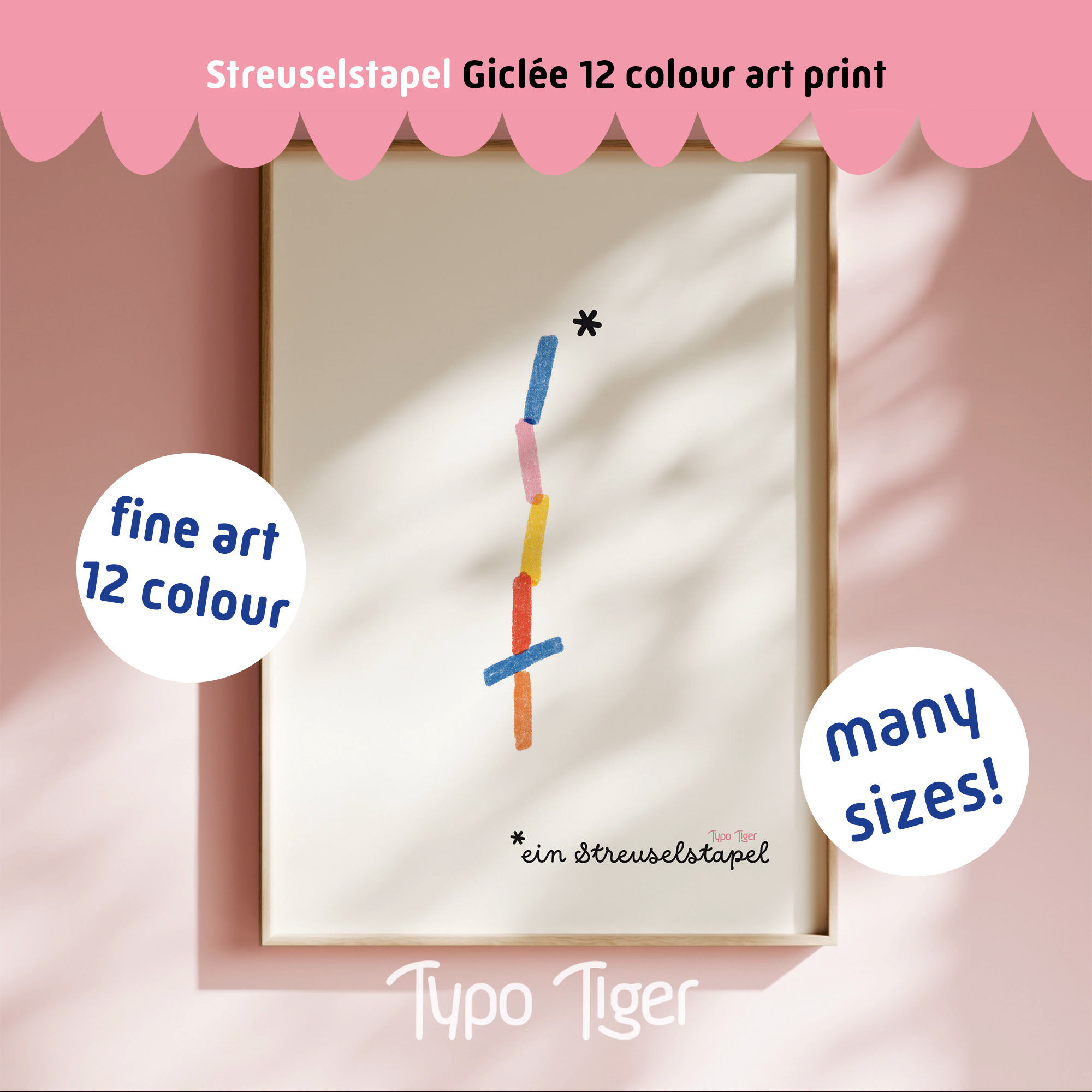 STREUSELSTAPEL Kunstdruck Giclée