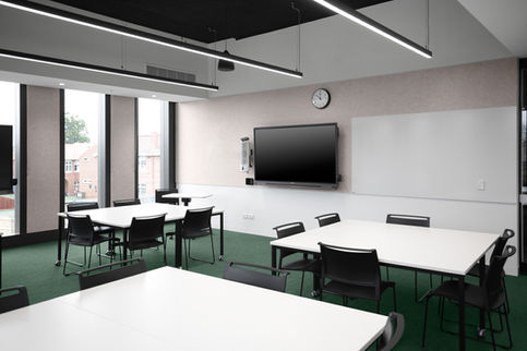 12mm acoustic panels and L15 standard whiteboards installed by BACH Commercial at Caulfield Grammar School.