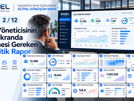 SKS yöneticisi için üniversite spor tesisi raporlama ve yönetim panelindeki 15 kritik rapor