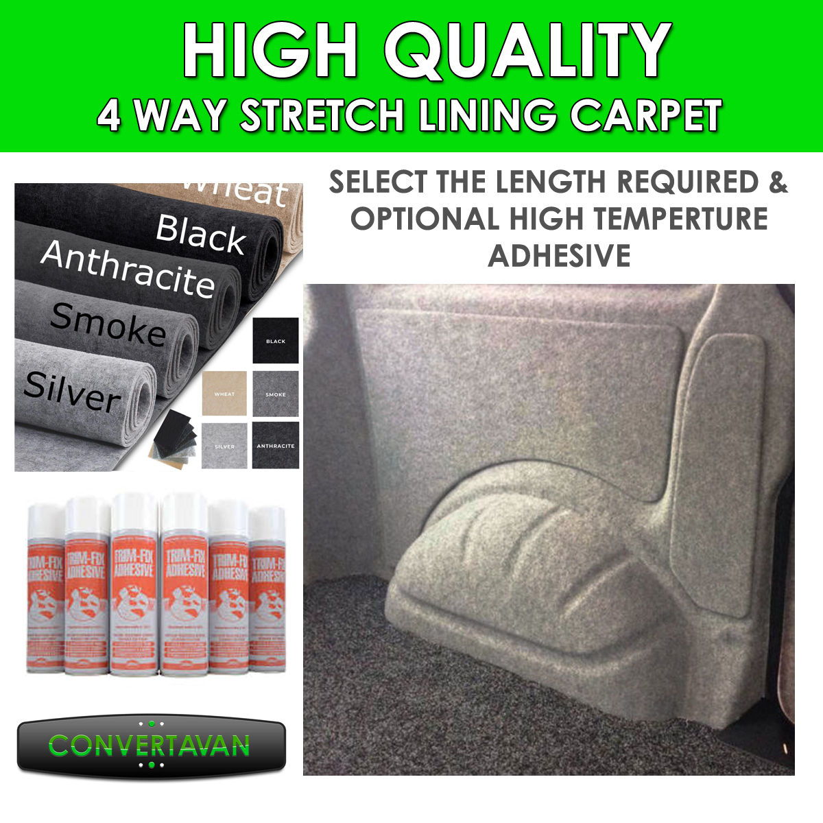 20Sq M SupaStretch Lining Carpet 10 Cans Trimfix