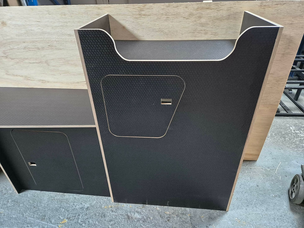 Thumbnail: HEXA Phenolic Ply SWB Camper Kitchen Unit P Top Fridge