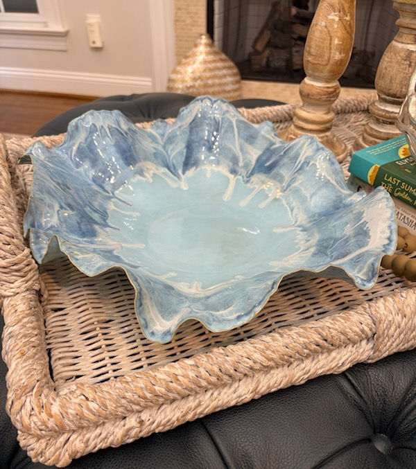 Thumbnail: Luxury Blue Ceramic Centerpiece Bowl - Perfect for a Wedding Gift