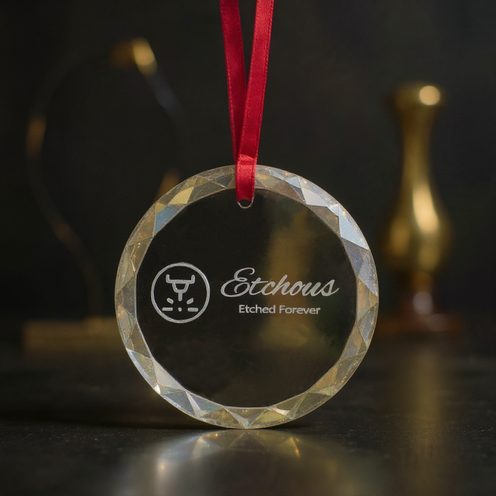 Premium Faceted Crystal Medal Award – Custom Laser Engraved