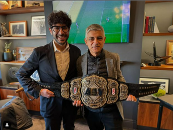 Tony Khan Scores Open Goal with Full-Size Replica Belt Gift