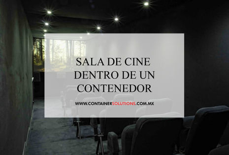 Sala de cine dentro de un contenedor