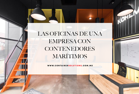 Las oficinas de una empresa con contenedores marítimos