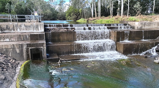 A drone flight over the silverleaf weir