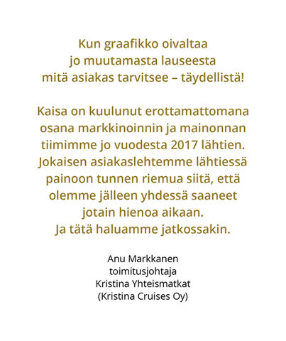 Suositus asiakkaalta