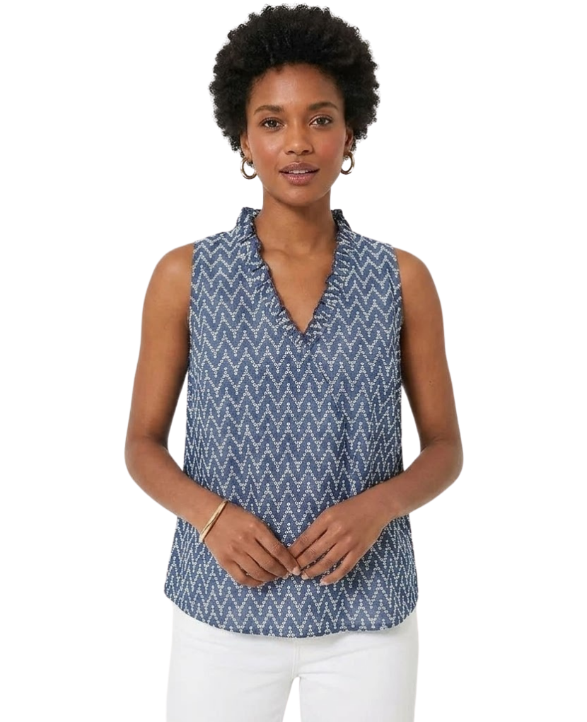 Denim Stripe Veronica Top
