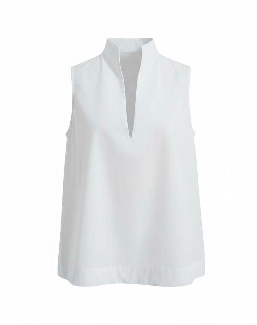 White Sleeveless Celeste Top