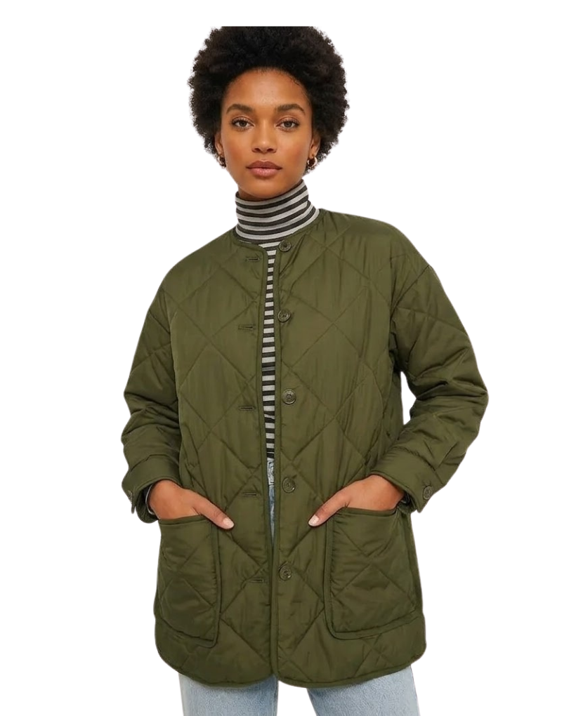 Olive Green Quilted Yates Jacket
