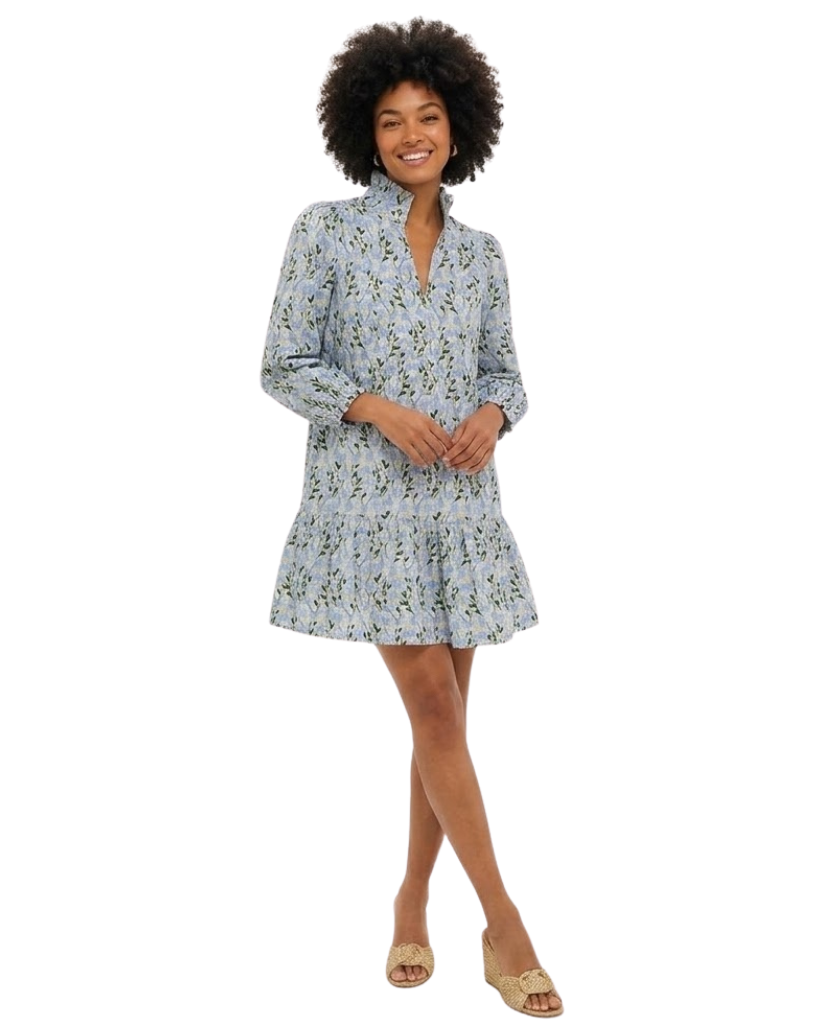 Blue Daisy Embroidered Palmerston Dress